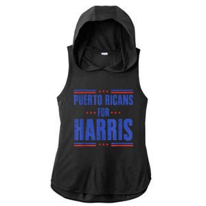 Puerto Ricans For Kamala Harris 24 Ladies PosiCharge Tri-Blend Wicking Draft Hoodie Tank