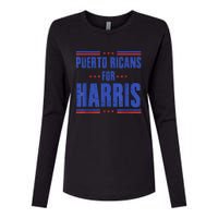 Puerto Ricans For Kamala Harris 24 Womens Cotton Relaxed Long Sleeve T-Shirt