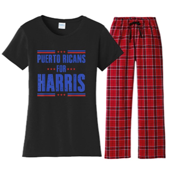 Puerto Ricans For Kamala Harris 24 Women's Flannel Pajama Set