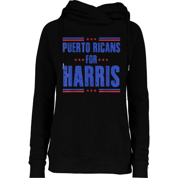 Puerto Ricans For Kamala Harris 24 Womens Funnel Neck Pullover Hood