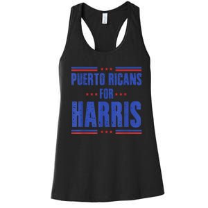 Puerto Ricans For Kamala Harris 24 Women's Racerback Tank