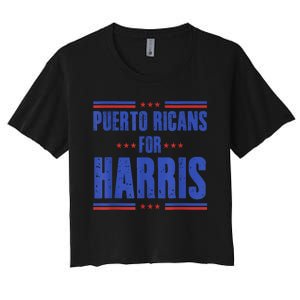 Puerto Ricans For Kamala Harris 24 Women's Crop Top Tee