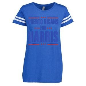 Puerto Ricans For Kamala Harris 24 Enza Ladies Jersey Football T-Shirt