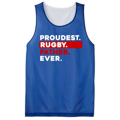 Proudest Rugby Father Ever Gift Mesh Reversible Basketball Jersey Tank