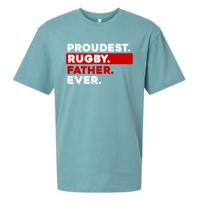 Proudest Rugby Father Ever Gift Sueded Cloud Jersey T-Shirt