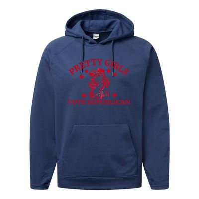 Prettyvote Republican Funny Conservative Patriotic Performance Fleece Hoodie