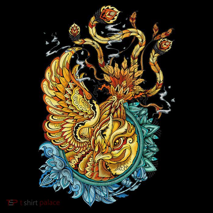 Phoenix Rising From The Ashes Drawstring Bag