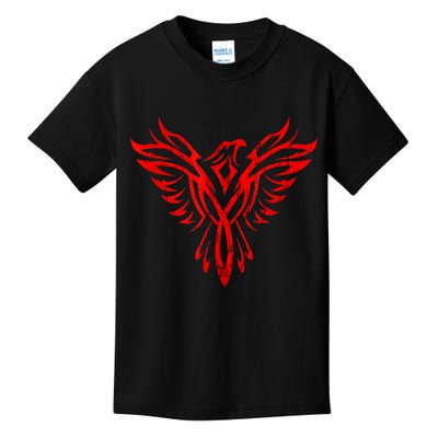 Phoenix Rising Fire Bird Reborn Ashes Rejuvenation Kids T-Shirt