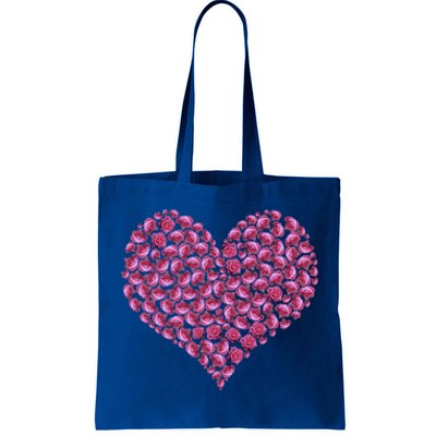 Pink Rose Flower Heargift Roses Lovers Valentines Day Gift Tote Bag