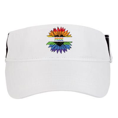 Pride Rainbow Flower Adult Drive Performance Visor