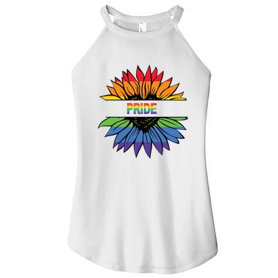 Pride Rainbow Flower Women’s Perfect Tri Rocker Tank