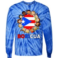 Puerto Rican Flag Boricua Hispanic Heritage Rico Tie-Dye Long Sleeve Shirt