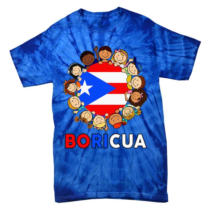 Puerto Rican Flag Boricua Hispanic Heritage Rico Tie-Dye T-Shirt