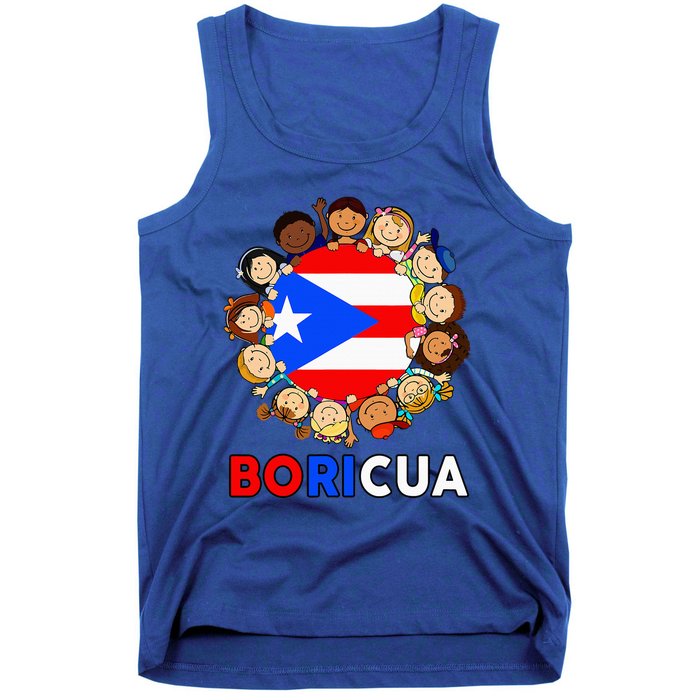 Puerto Rican Flag Boricua Hispanic Heritage Rico Tank Top