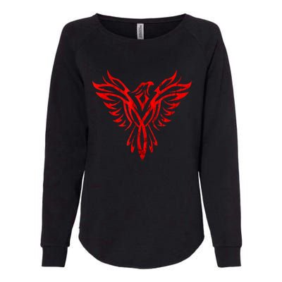 Phoenix Rising Fire Bird Reborn Ashes Rejuvenation Womens California Wash Sweatshirt