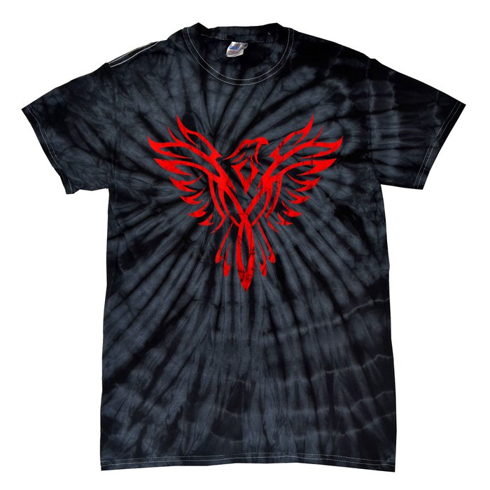 Phoenix Rising Fire Bird Reborn Ashes Rejuvenation Tie-Dye T-Shirt