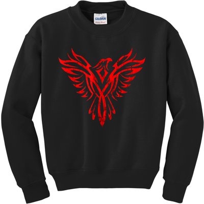 Phoenix Rising Fire Bird Reborn Ashes Rejuvenation Kids Sweatshirt