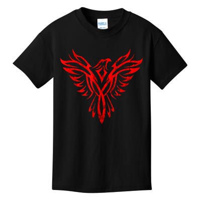 Phoenix Rising Fire Bird Reborn Ashes Rejuvenation Kids T-Shirt