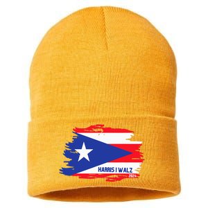 Puerto Ricans For Kamala Harris 2024 Sustainable Knit Beanie