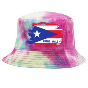 Puerto Ricans For Kamala Harris 2024 Tie-Dyed Bucket Hat