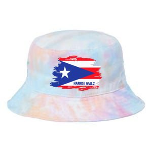 Puerto Ricans For Kamala Harris 2024 Tie Dye Newport Bucket Hat