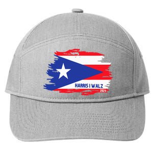 Puerto Ricans For Kamala Harris 2024 7-Panel Snapback Hat