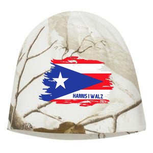 Puerto Ricans For Kamala Harris 2024 Kati - Camo Knit Beanie