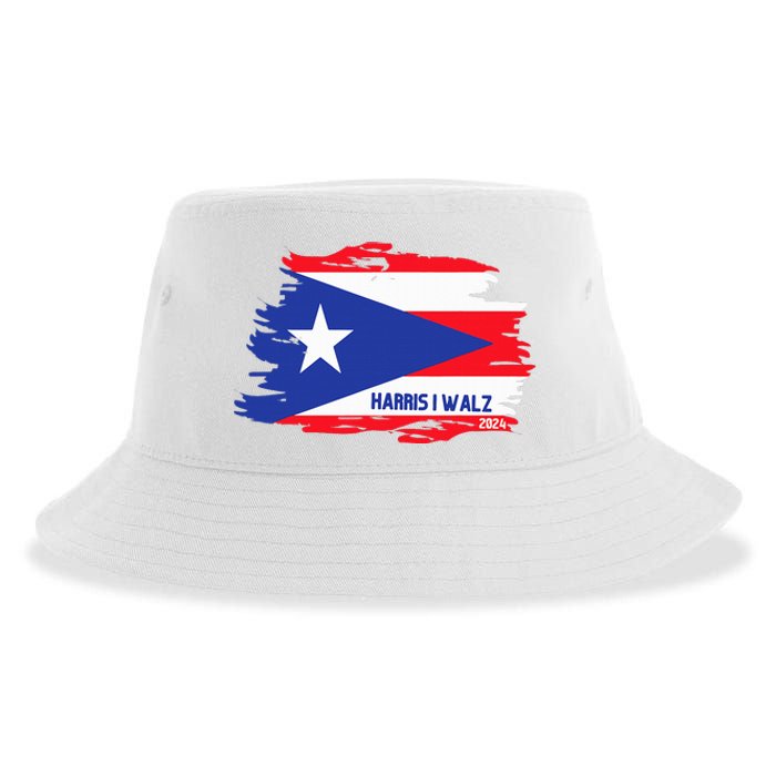 Puerto Ricans For Kamala Harris 2024 Sustainable Bucket Hat