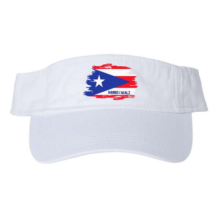 Puerto Ricans For Kamala Harris 2024 Valucap Bio-Washed Visor