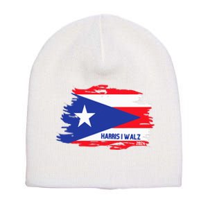 Puerto Ricans For Kamala Harris 2024 Short Acrylic Beanie