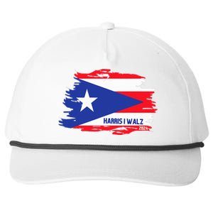 Puerto Ricans For Kamala Harris 2024 Snapback Five-Panel Rope Hat