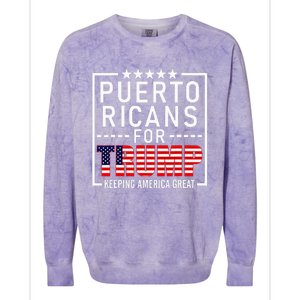 Puerto Ricans For Trump Conservative Gift 2024 Re Election Colorblast Crewneck Sweatshirt