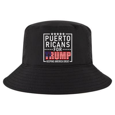 Puerto Ricans For Trump Conservative Gift 2024 Re Election Cool Comfort Performance Bucket Hat