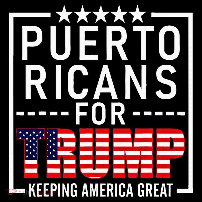 Puerto Ricans For Trump Conservative Gift 2024 Re Election Tall T-Shirt