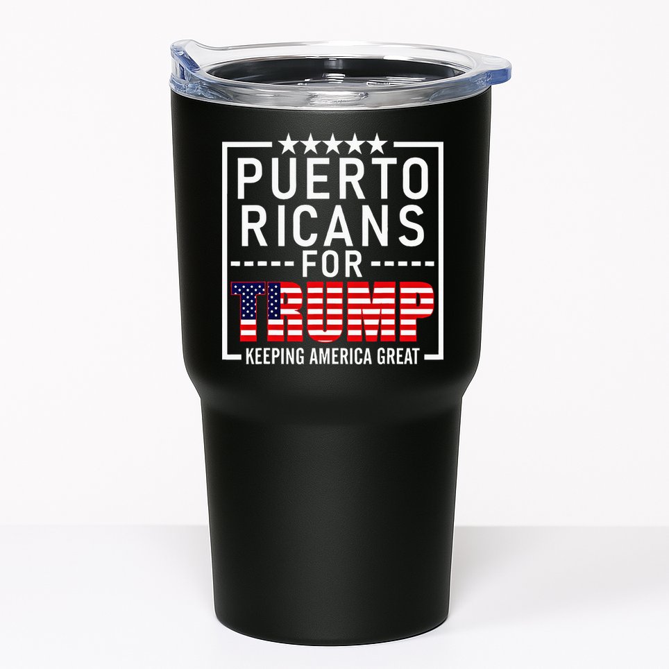 Puerto Ricans For Trump Conservative Gift 2024 Re Election Tumbler