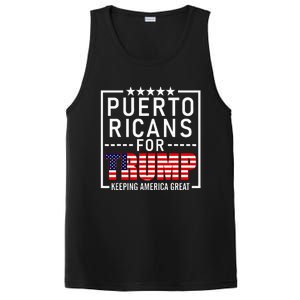 Puerto Ricans For Trump Conservative Gift 2024 Re Election PosiCharge Competitor Tank