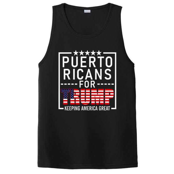 Puerto Ricans For Trump Conservative Gift 2024 Re Election PosiCharge Competitor Tank