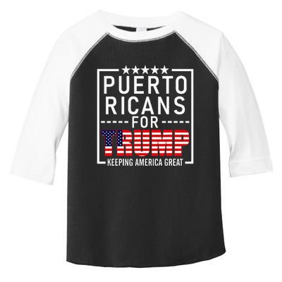 Puerto Ricans For Trump Conservative Gift 2024 Re Election Toddler Fine Jersey T-Shirt