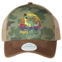 Papasaurus Rex Funny Dad T Legacy Tie Dye Trucker Hat