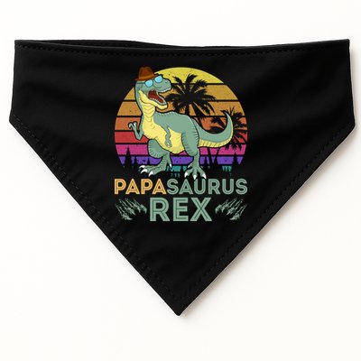 Papasaurus Rex Funny Dad T USA-Made Doggie Bandana