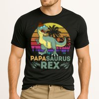 Papasaurus Rex Funny Dad T Cooling Performance Crew T-Shirt