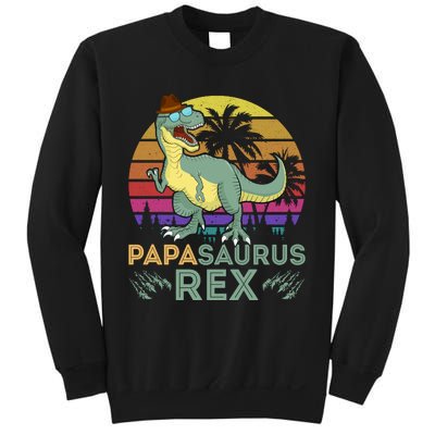 Papasaurus Rex Funny Dad T Sweatshirt