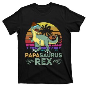 Papasaurus Rex Funny Dad T T-Shirt