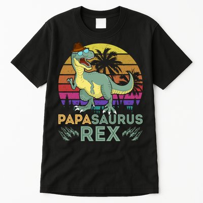 Papasaurus Rex Funny Dad T Tall T-Shirt