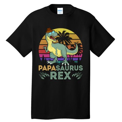 Papasaurus Rex Funny Dad T Tall T-Shirt