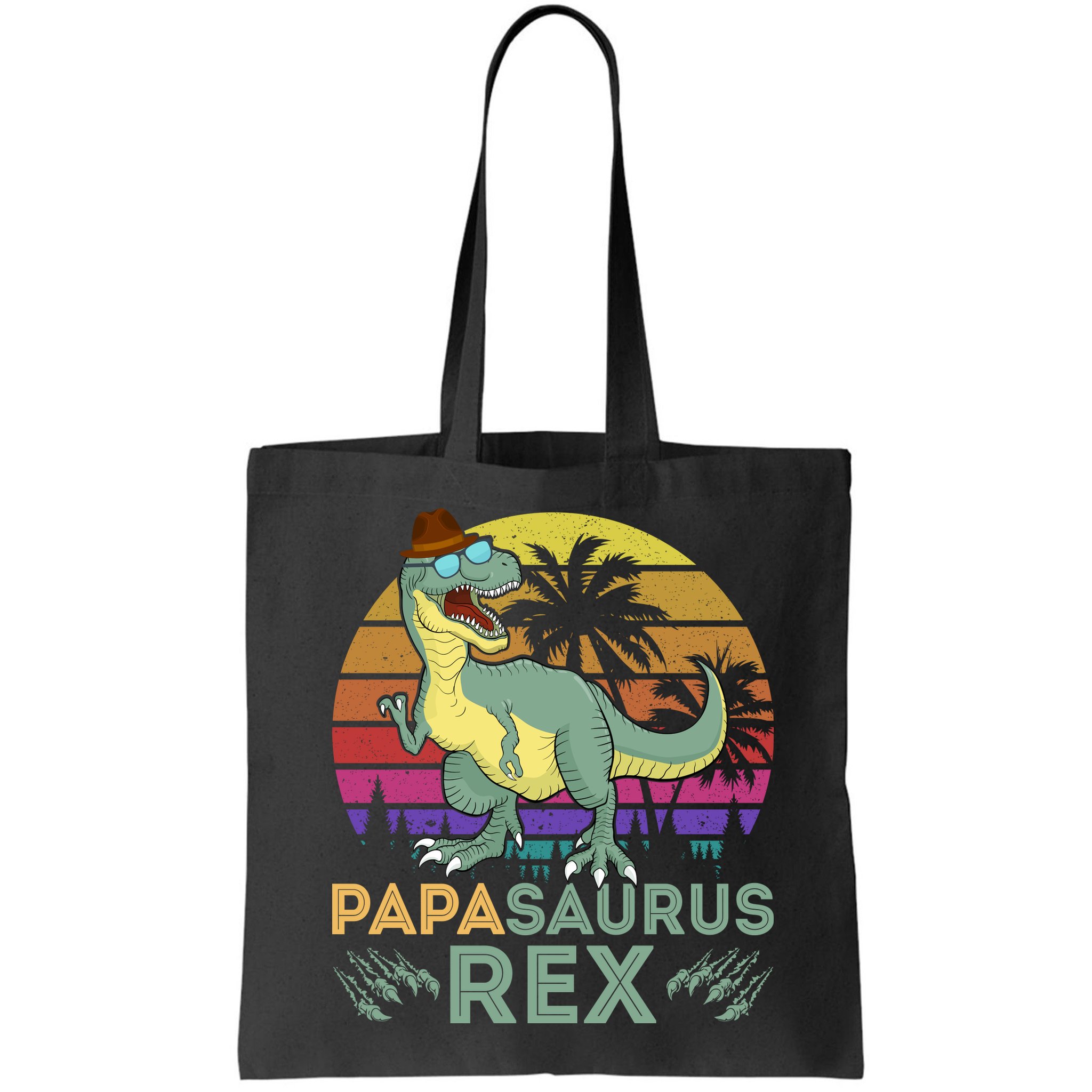 Papasaurus Rex Funny Dad T Bag