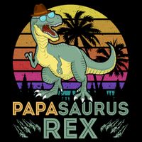 Papasaurus Rex Funny Dad T Pom Pom 12in Knit Beanie