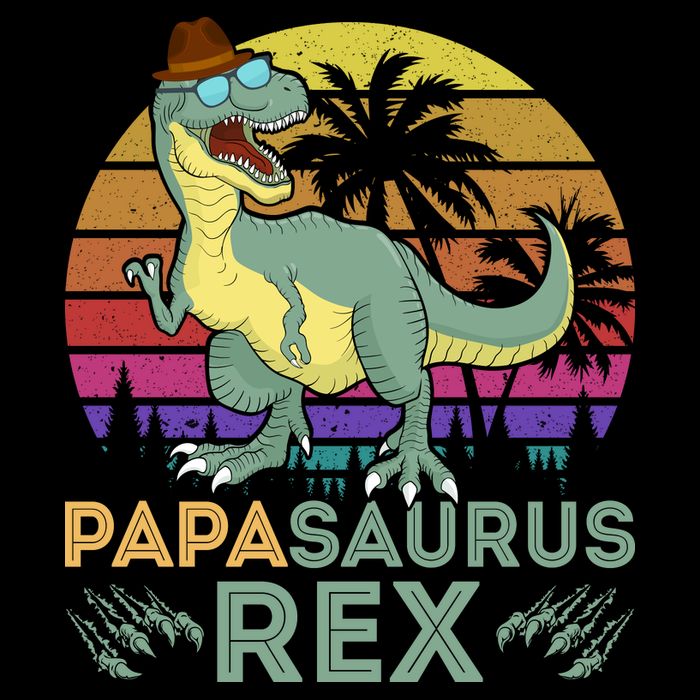 Papasaurus Rex Funny Dad T Pom Pom 12in Knit Beanie