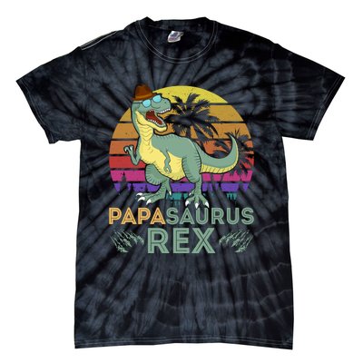 Papasaurus Rex Funny Dad T Tie-Dye T-Shirt