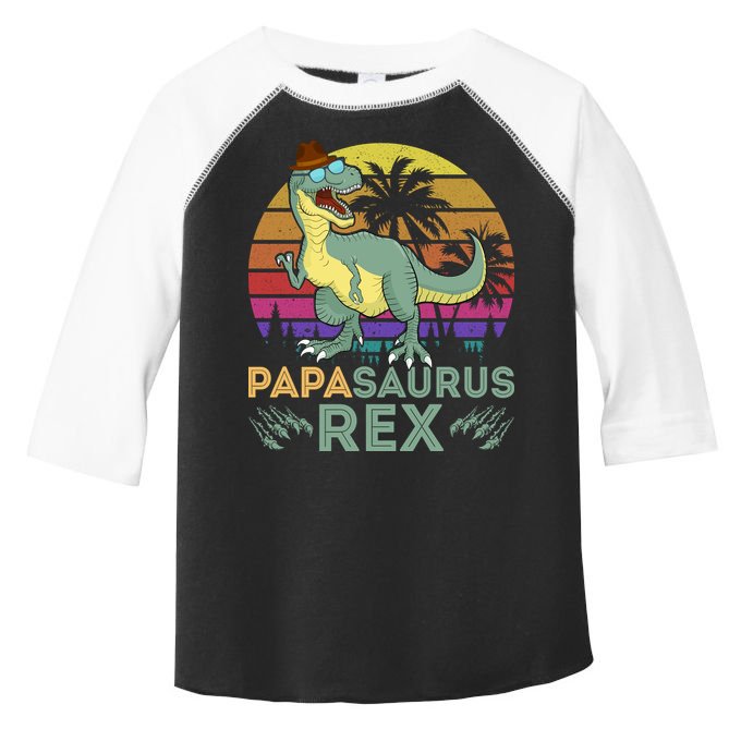 Papasaurus Rex Funny Dad T Toddler Fine Jersey T-Shirt